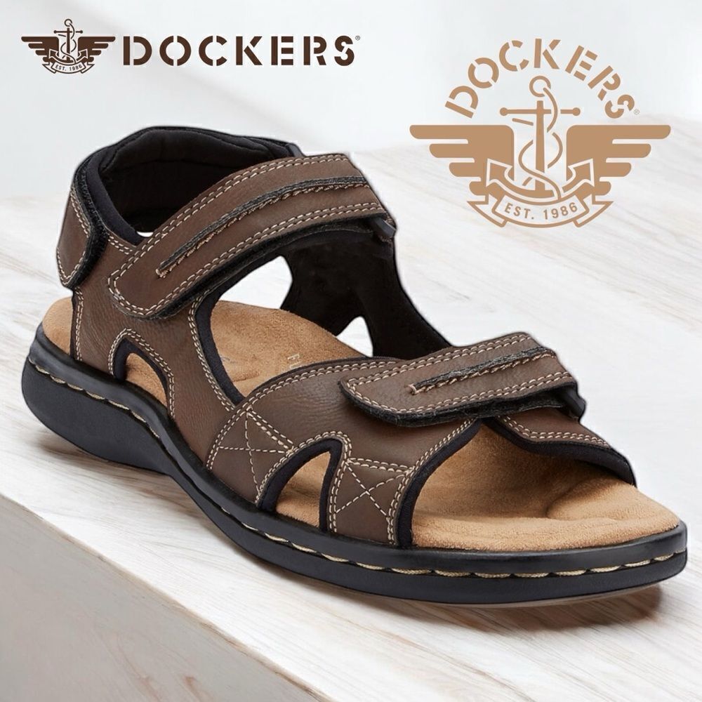 DOCKERS Men's Newpage Briar Sandals in the Size 12 W